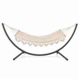 Hamac cu suport metalic premium — set complet, vedere frontală